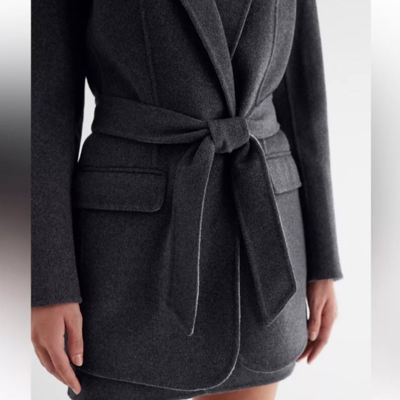 Express Wool-Blend Oversized Belted Jacket size extra large NWT never used - Picture 2 of 9